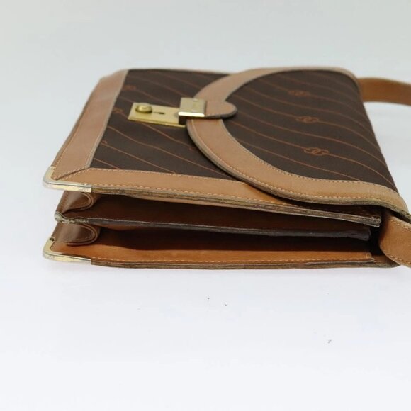 GUCCI Shoulder Bag Canvas Leather Brown Gold Auth ep9840 - Picture 4 of 16